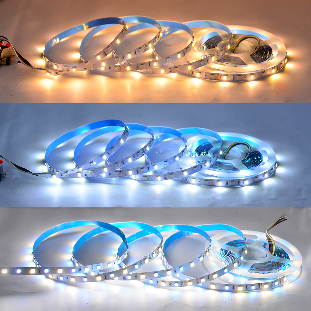 5050 3in1 RGB+CCT 2in1 Multi Color LED Lights - 12mm/10mm 12V/24V LED Strip - 60LEDs/m 5050 3in1 RGB+CCT 2in1 Multi Color LED Lights - 12mm/10mm 12V/24V LED Strip - 60LEDs/m